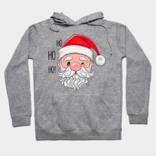 Santa Claus head and text ho-ho-ho Hoodie